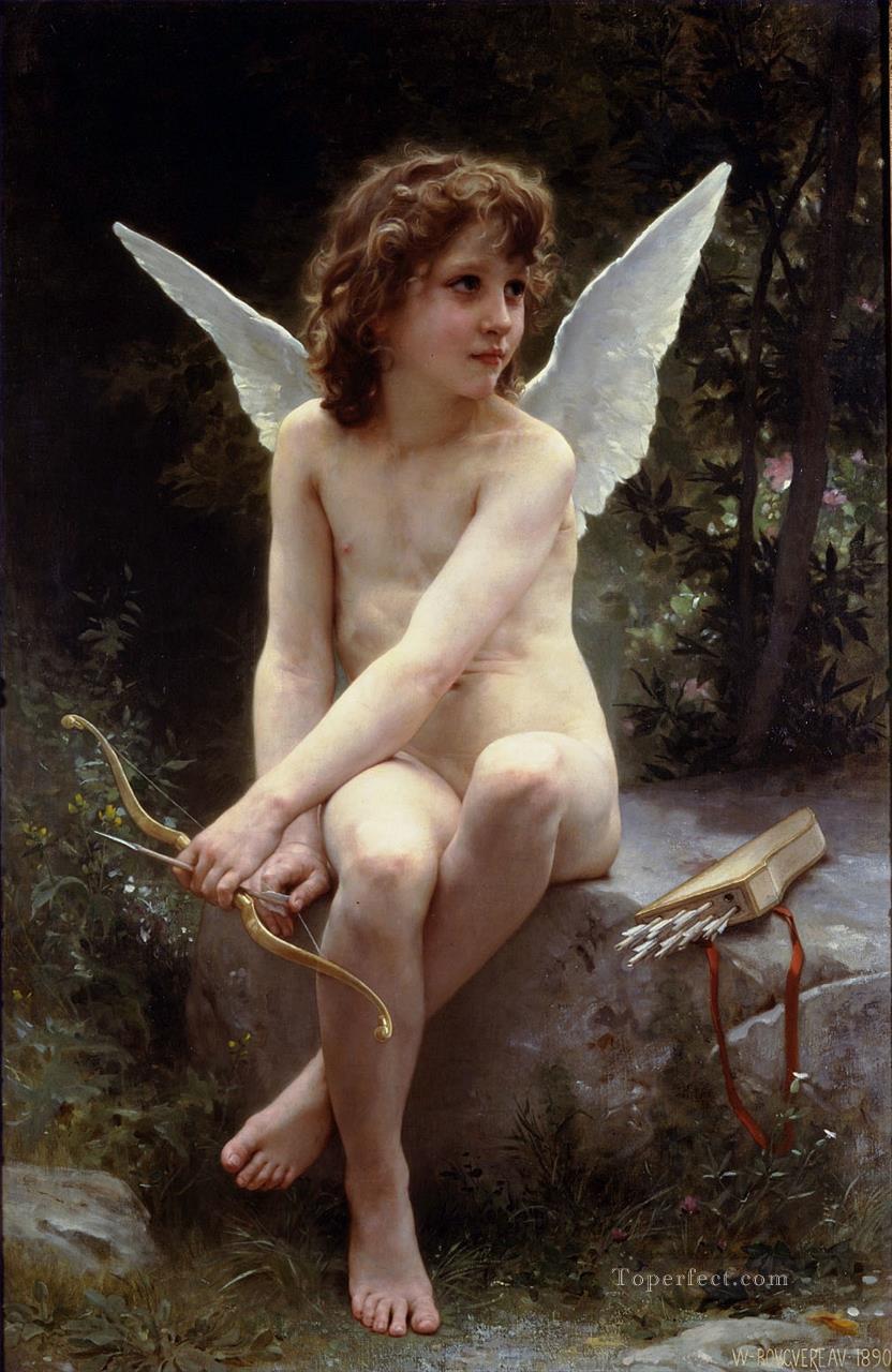 Amour un ángel laffut William Adolphe Bouguereau Pintura al óleo
